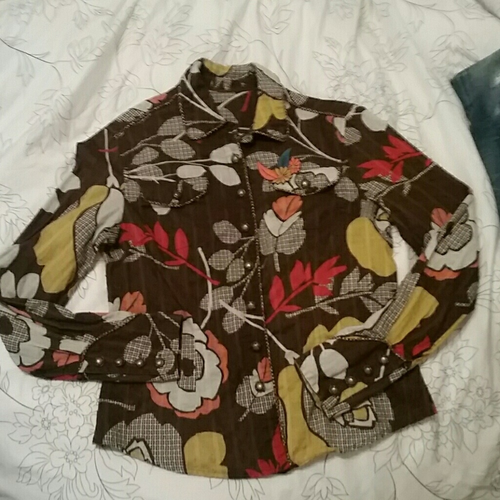 Hippie Western Style Shirt  Size Small